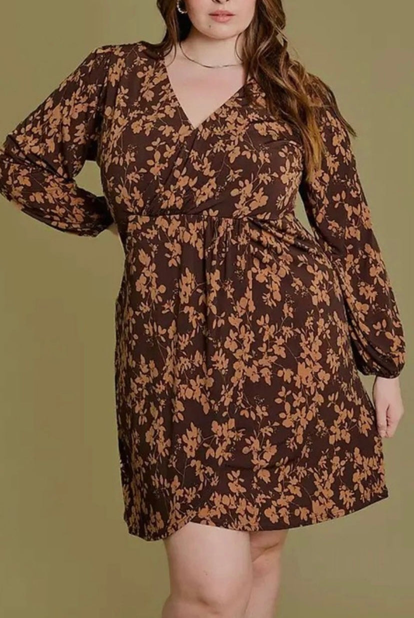 Floral Wrap Dress PLUS
