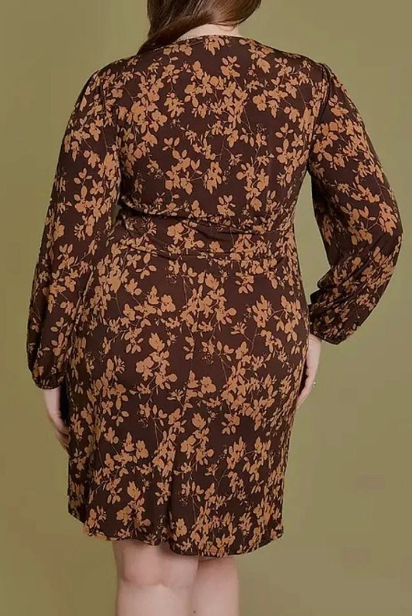 Floral Wrap Dress PLUS
