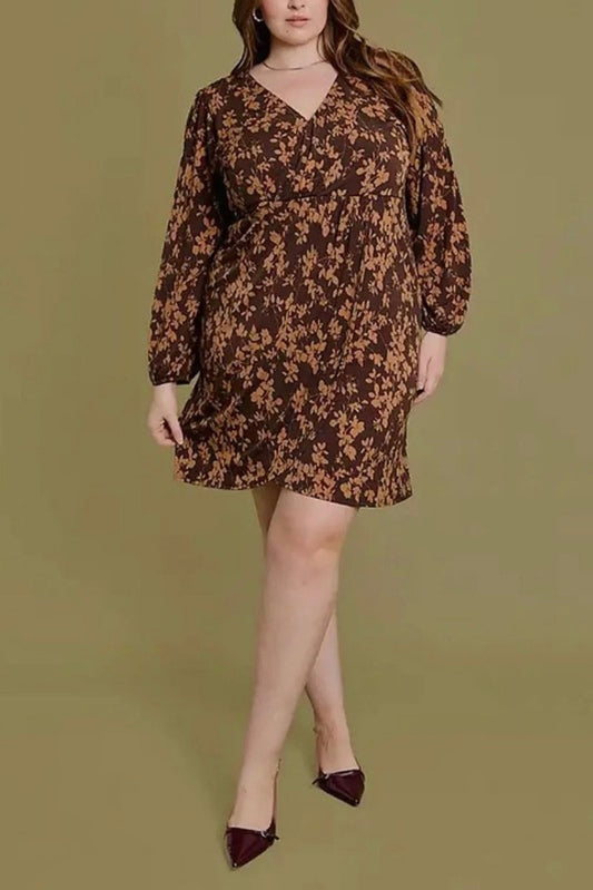 Floral Wrap Dress PLUS