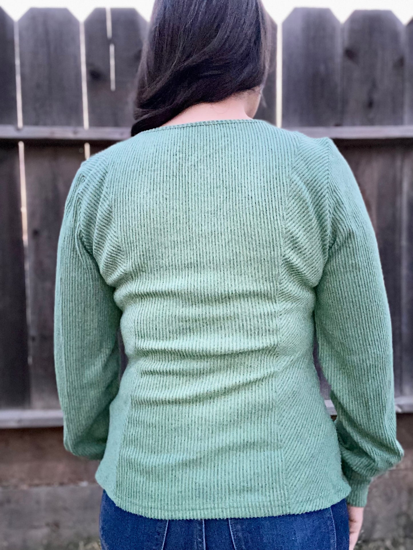 Green Textured Top
