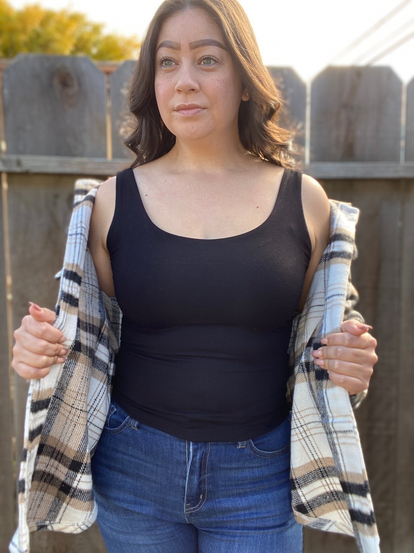 Black Double Lined Tank