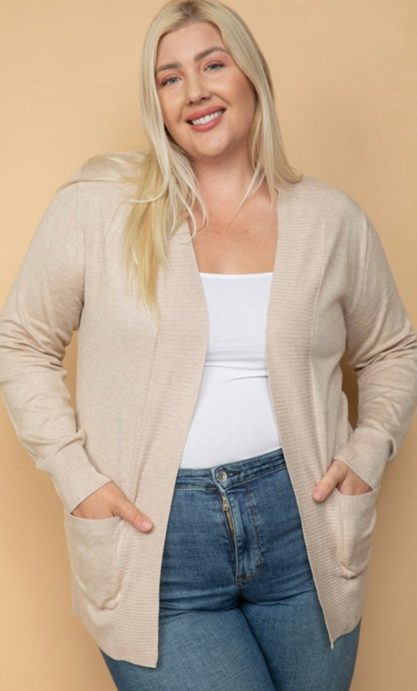 Cielo Cardigan - Tan/PLUS