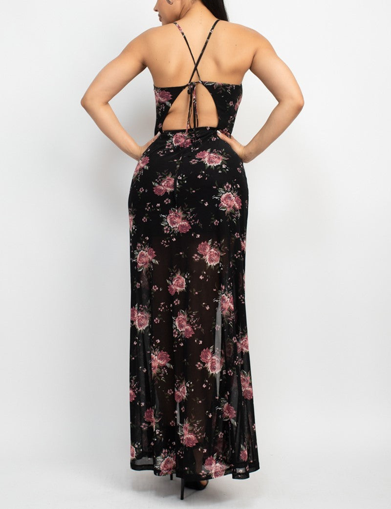 Night Out Floral Maxi Dress