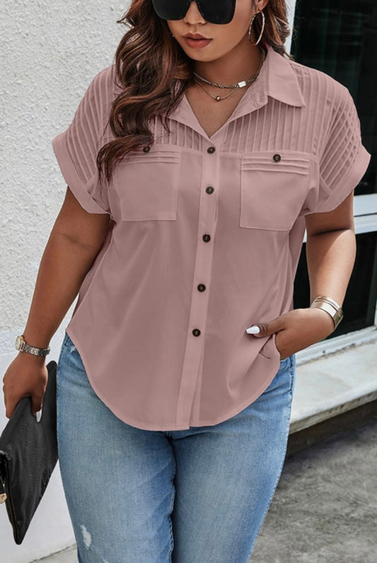 Mauve Button Up PLUS