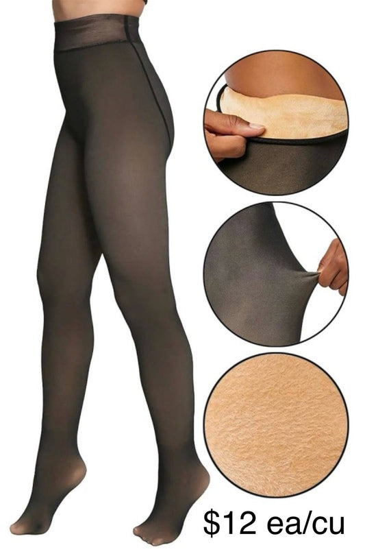 Fake Translucent Thermal Stockings