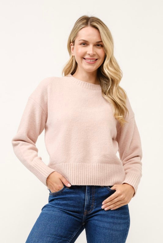 Soft Knit Pullover - Dusty Pink