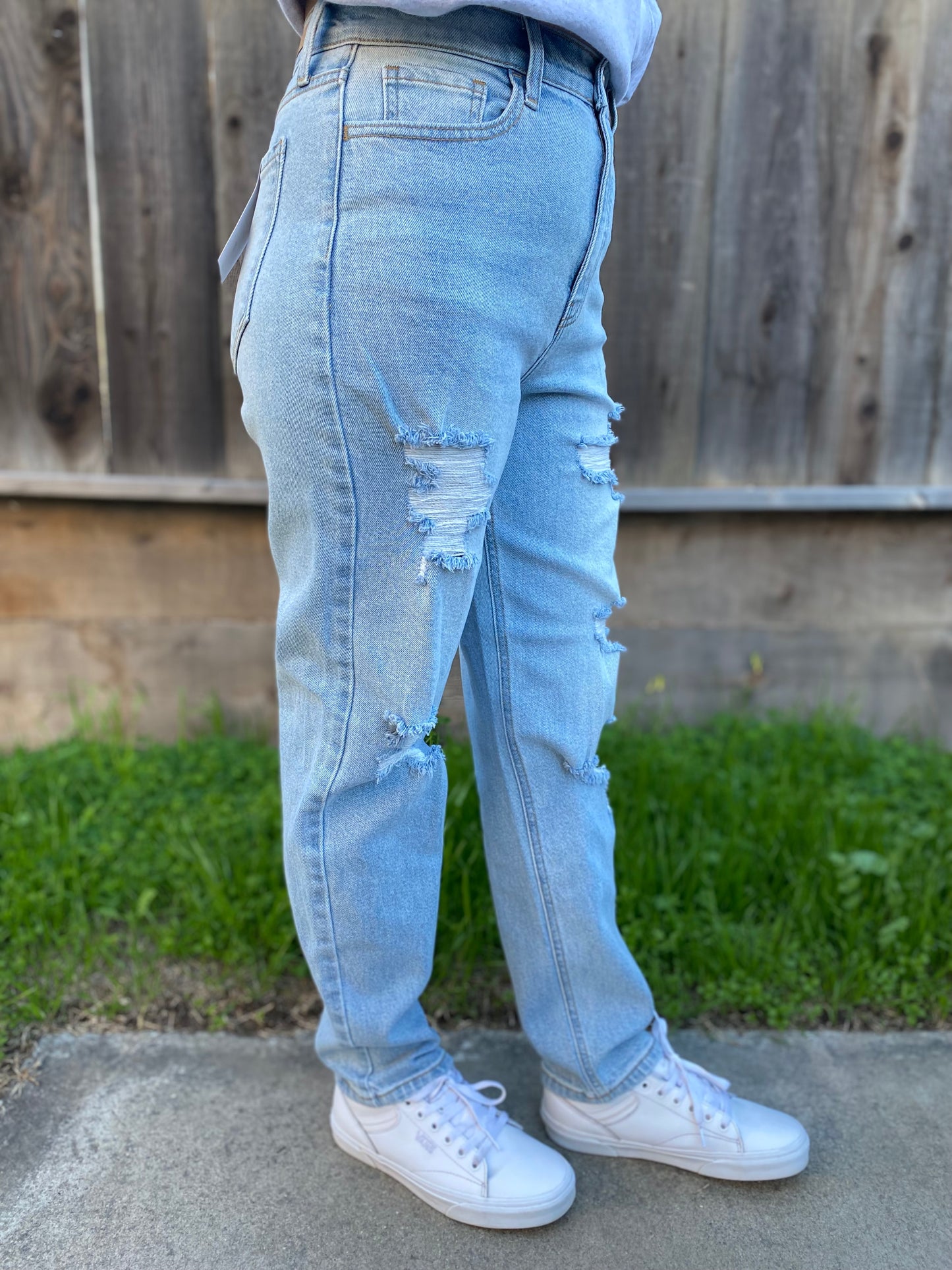 Mom Jeans High Rise - Light Wash