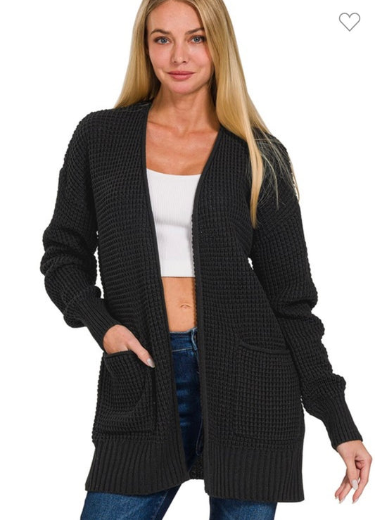 Waffle Cardigan