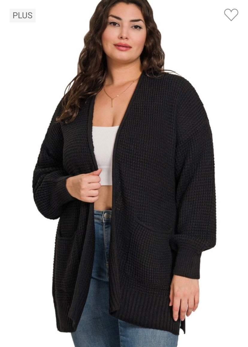 Waffle Cardigan