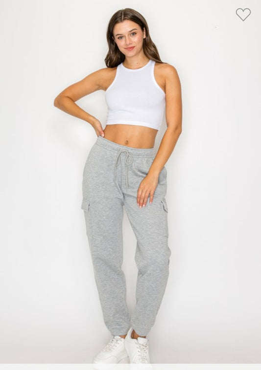 Cargo Jogger Sweatpants - Gray