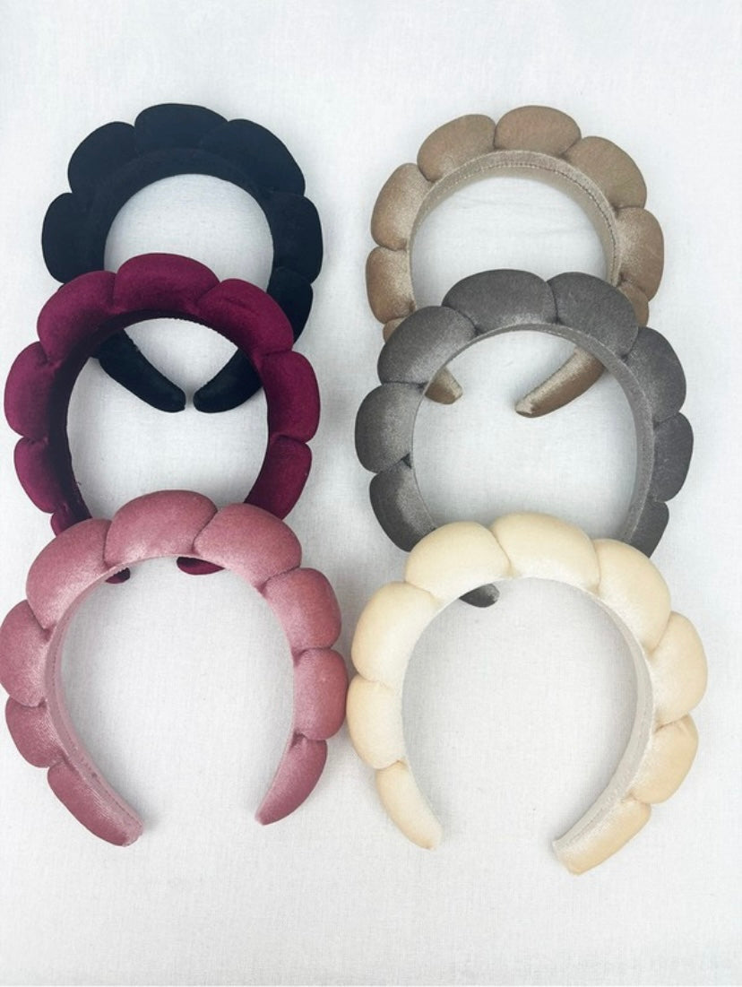 Velvet Makeup Headband - various colors