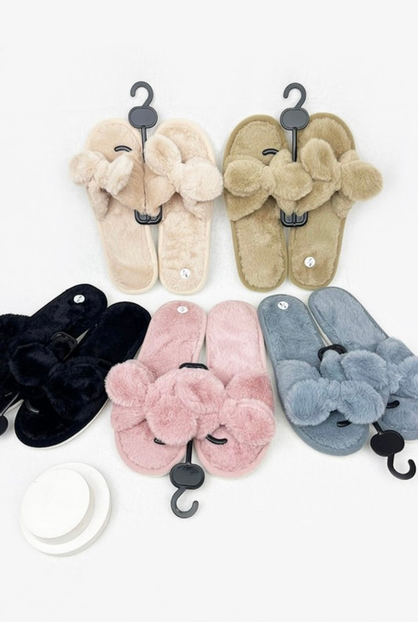 Bow Slippers - various colors